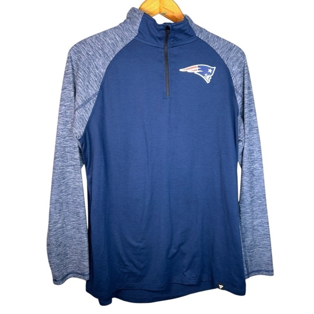 New England Patriots Majestic Fan Fashion Cool Base 1/4 Zip Pullover – XL